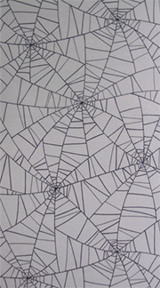 蜘蛛の巣・グレイ地黒線