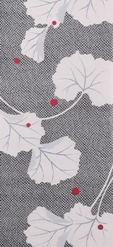 蕗に水玉［フキニミズタマ］・黒地疋田