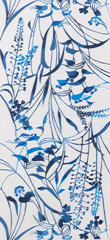 堰出し風秋草［セキダシフウアキクサ］・紺濃淡