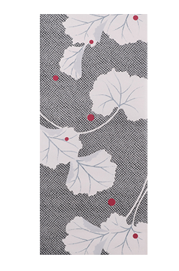 蕗に水玉［フキニミズタマ］・黒地疋田